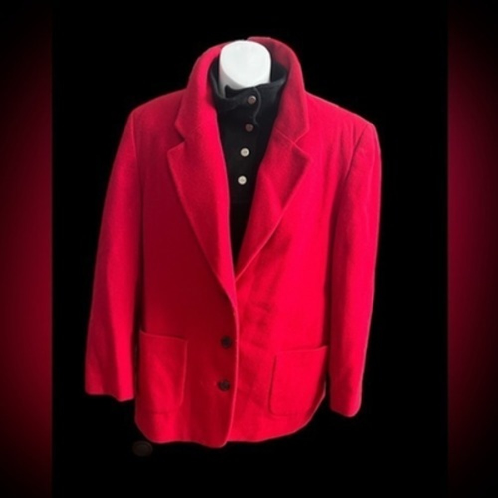 Talbots red Wool blazer vintage Y2k size medium‎ oversized gorgeous